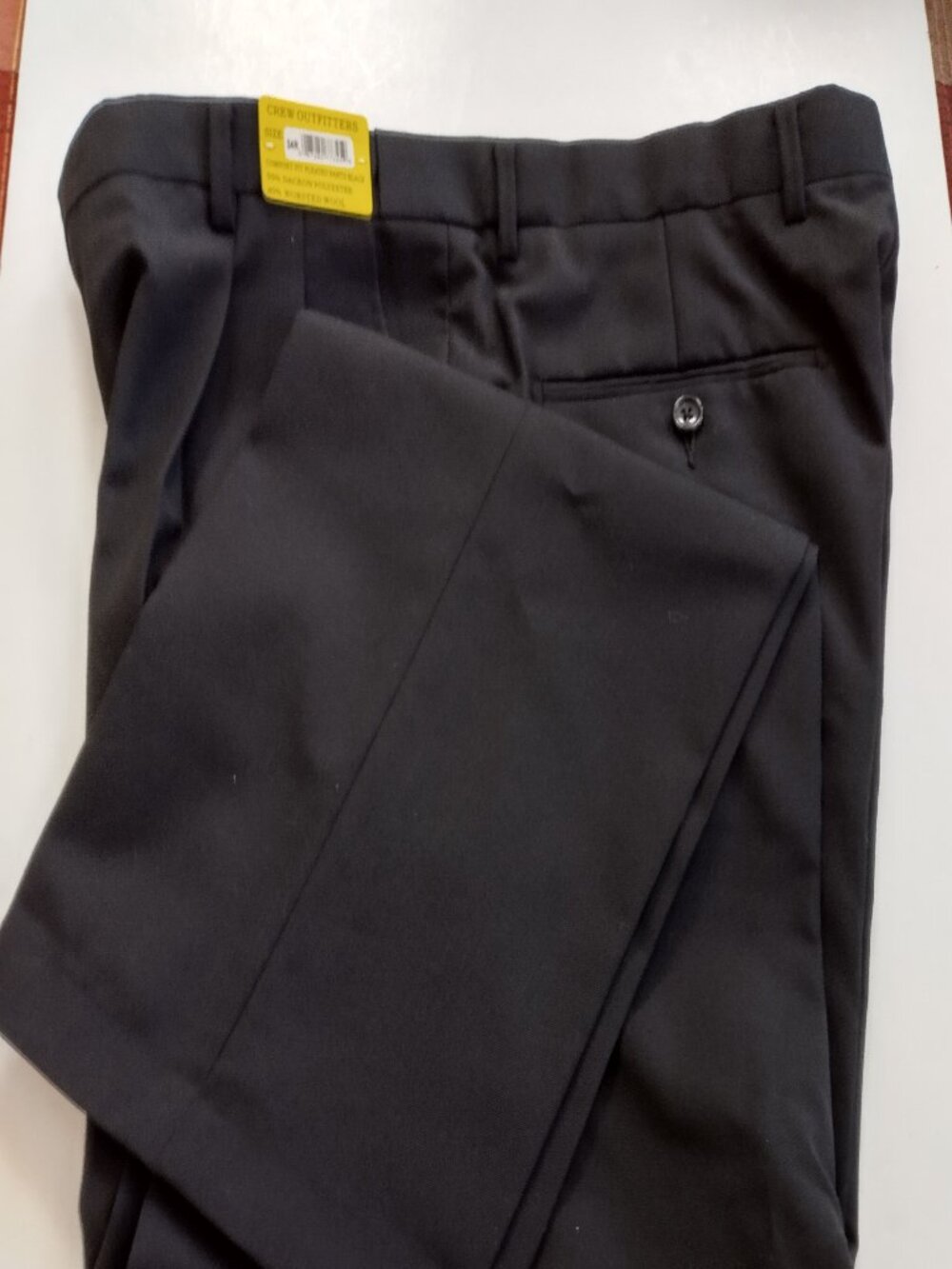 NWT Men's Crew Outfitters Dress Pants Size 34X30 Reg.-Black